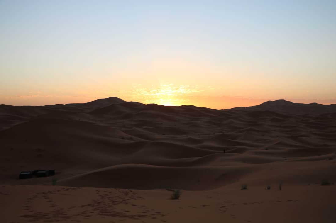 Wüstentour in Marokko Sonnenaufgang