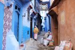 Marokko Chefchaouen Medina blau