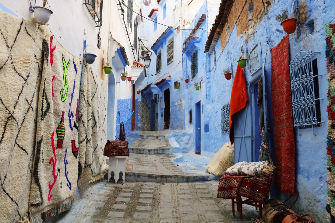 Marokko Chefchaouen blau