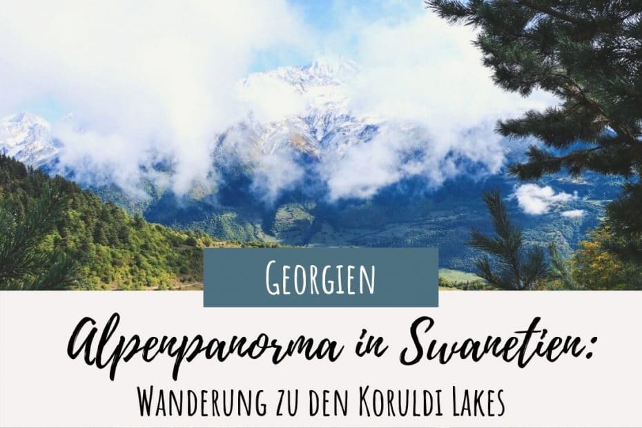 Alpenpanorama in Swanetien in Georgien bei einer Wanderung zu den Koruldi Lakes