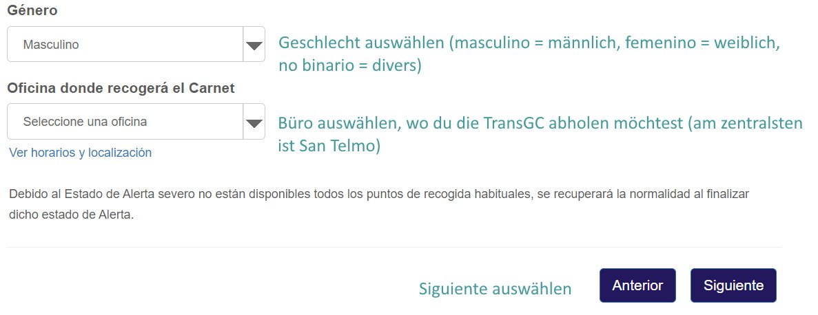 Gran Canaria Bus und TransGC Antrag